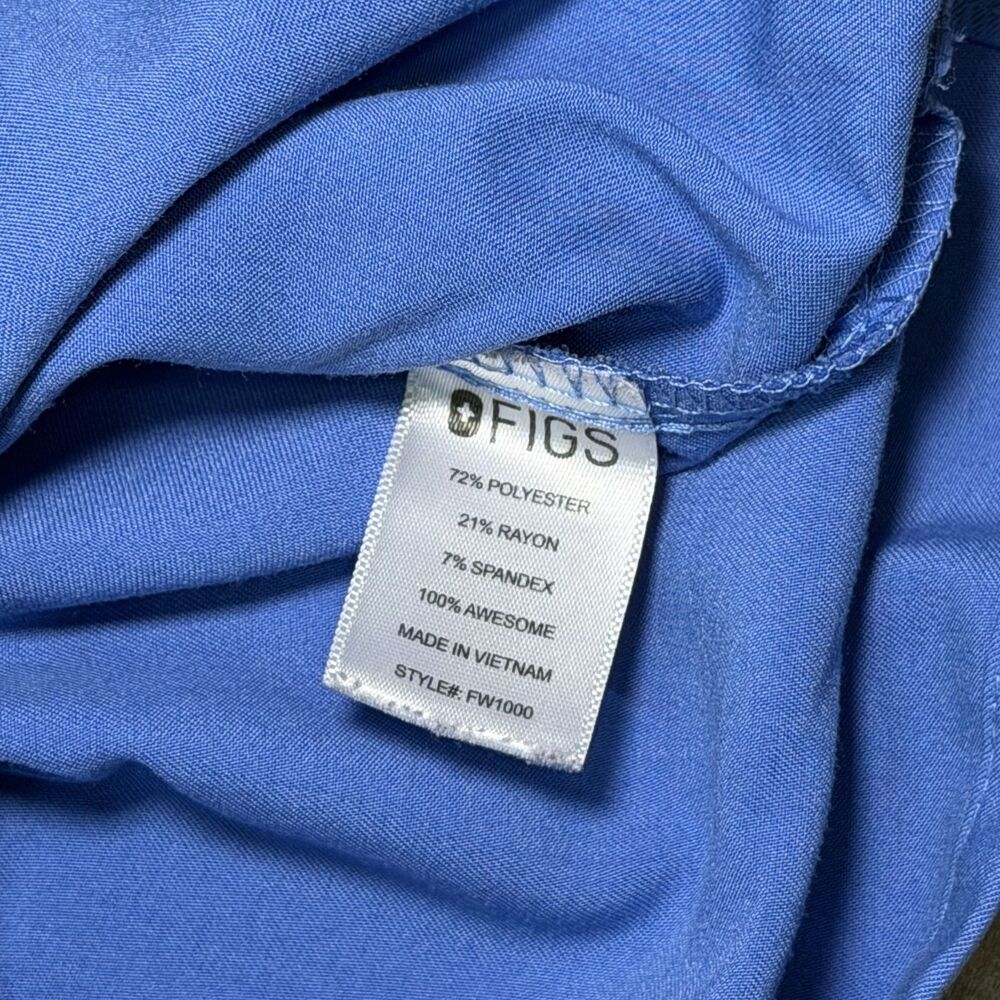 FIGS Blue Scrub Top V Neck Technical Collection XS
